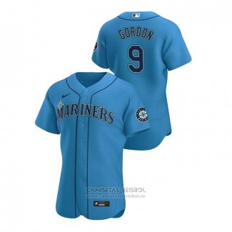 Camiseta Beisbol Hombre Seattle Mariners Dee Gordon Autentico 2020 Alterno Azul