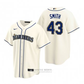 Camiseta Beisbol Hombre Seattle Mariners Joe Smith Replica Alterno Crema