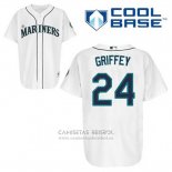 Camiseta Beisbol Hombre Seattle Mariners Ken Griffey 24 Blanco Primera Cool Base