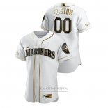 Camiseta Beisbol Hombre Seattle Mariners Personalizada Golden Edition Authentic Blanco