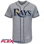 Camiseta Beisbol Hombre Tampa Bay Rays Blank Gris Flex Base Autentico Collection