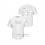 Camiseta Beisbol Hombre Tampa Bay Rays Travis D'arnaud 2019 Players Weekend Replica Blanco