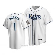 Camiseta Beisbol Hombre Tampa Bay Rays Willy Adames Replica Primera 2020 Blanco