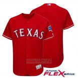 Camiseta Beisbol Hombre Texas Rangers Flex Base Scarlet Autentico Collection