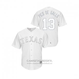 Camiseta Beisbol Hombre Texas Rangers Joey Gallo 2019 Players Weekend Replica Blanco