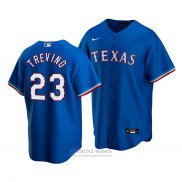 Camiseta Beisbol Hombre Texas Rangers Jose Trevino Alterno Replica Azul