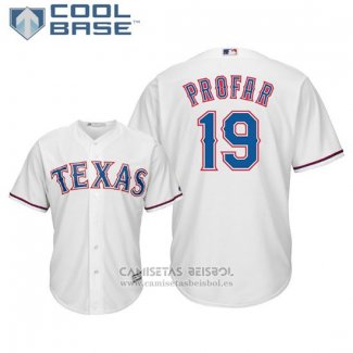 Camiseta Beisbol Hombre Texas Rangers Jurickson Profar Cool Base Primera Blanco