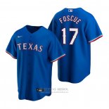 Camiseta Beisbol Hombre Texas Rangers Justin Foscue Replica 2020 Azul