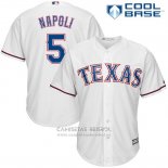 Camiseta Beisbol Hombre Texas Rangers Mike Napoli Blanco Cool Base