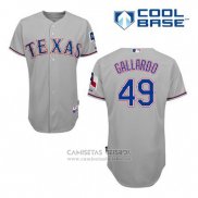 Camiseta Beisbol Hombre Texas Rangers Yovani Gallardo 49 Gris Cool Base