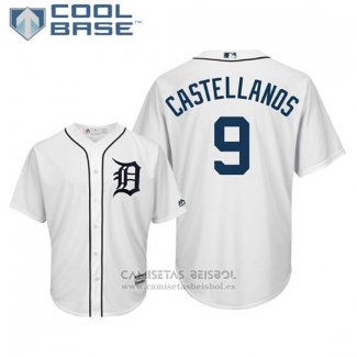 Camiseta Beisbol Hombre Tigers Nick Castellanos Cool Base Primera Blanco