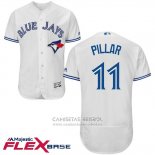 Camiseta Beisbol Hombre Toronto Blue Jays Kevin Pillar Blanco Flex Base