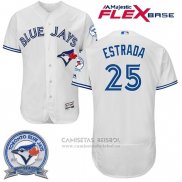 Camiseta Beisbol Hombre Toronto Blue Jays Marco Estrada 25 Blanco Flex Base
