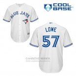 Camiseta Beisbol Hombre Toronto Blue Jays Mark Lowe 57 Blanco Primera Cool Base