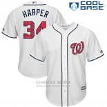 Camiseta Beisbol Hombre Washington Nationals 2017 Estrellas y Rayas Bryce Harper Blanco Cool Base