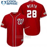 Camiseta Beisbol Hombre Washington Nationals 2017 Postemporada Jayson Werth Rojo Cool Base