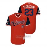 Camiseta Beisbol Hombre Washington Nationals Erick Fedde 2018 LLWS Players Weekend Feddeccini Rojo