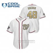 Camiseta Beisbol Hombre Washington Nationals Javy Guerra 2019 Gold Program Cool Base Blanco