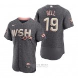 Camiseta Beisbol Hombre Washington Nationals Josh Bell 2022 City Connect Autentico Gris