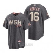 Camiseta Beisbol Hombre Washington Nationals Victor Robles 2022 City Connect Replica Gris