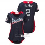 Camiseta Beisbol Mujer All Star Alex Bregman 2018 Home Run Derby American League Azul