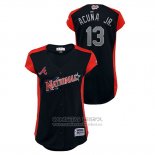 Camiseta Beisbol Mujer Atlanta Braves 2019 All Star Workout National League Ronald Acuna Jr. Azul