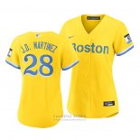 Camiseta Beisbol Mujer Boston Red Sox J.d. Martinez 2021 City Connect Replica Oro