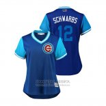 Camiseta Beisbol Mujer Chicago Cubs Kyle Schwarber 2018 LLWS Players Weekend Schwarbs Azul