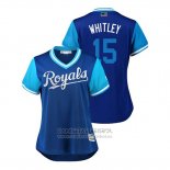 Camiseta Beisbol Mujer Kansas City Royals Whit Merrifield 2018 LLWS Players Weekend Whitley Azul