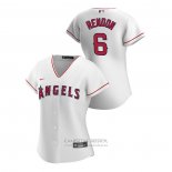 Camiseta Beisbol Mujer Los Angeles Angels Anthony Rendon 2020 Replica Primera Blanco