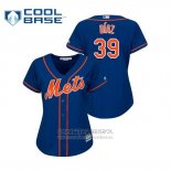 Camiseta Beisbol Mujer New York Mets Edwin Diaz Cool Base Alterno Azul