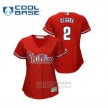 Camiseta Beisbol Mujer Philadelphia Phillies Jean Segura Cool Base Alterno Rojo