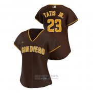 Camiseta Beisbol Mujer San Diego Padres Fernando Tatis Jr. Replica 2020 Road Marron