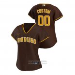 Camiseta Beisbol Mujer San Diego Padres Personalizada Replica 2020 Road Marron