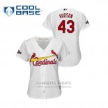 Camiseta Beisbol Mujer St. Louis Cardinals Dakota Hudson 2019 Postemporada Cool Base Blanco