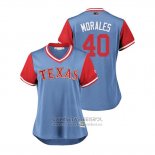 Camiseta Beisbol Mujer Texas Rangers Bartolo Colon 2018 LLWS Players Weekend Morales Azul
