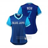 Camiseta Beisbol Mujer Toronto Blue Jays Richard Urena 2018 LLWS Players Weekend Richi Azul