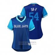 Camiseta Beisbol Mujer Toronto Blue Jays Sean Reid Foley 2018 LLWS Players Weekend Sr F Azul