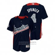 Camiseta Beisbol Nino All Star George Springer 2018 Home Run Derby American League Azul