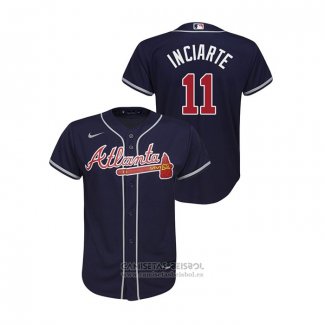 Camiseta Beisbol Nino Atlanta Braves Ender Inciarte Replica Alterno Azul