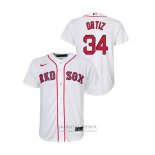 Camiseta Beisbol Nino Boston Red Sox David Ortiz Replica Primera Blanco