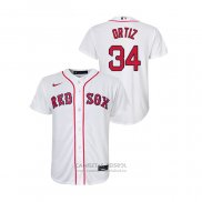 Camiseta Beisbol Nino Boston Red Sox David Ortiz Replica Primera Blanco