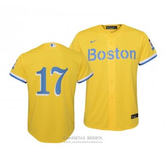 Camiseta Beisbol Nino Boston Red Sox Nathan Eovaldi 2021 City Connect Replica Oro