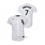 Camiseta Beisbol Nino Chicago White Sox Tim Anderson Replica Primera Blanco