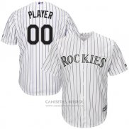 Camiseta Beisbol Nino Colorado Rockies Personalizada Blanco