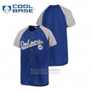 Camiseta Beisbol Nino Los Angeles Dodgers Personalizada Stitches Gris Blue