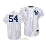 Camiseta Beisbol Nino New York Yankees Aroldis Chapman Replica Primera 2020 Blanco Azul