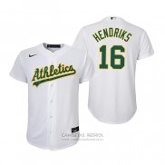 Camiseta Beisbol Nino Oakland Athletics Liam Hendriks Replica Primera Blanco