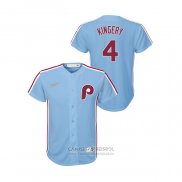 Camiseta Beisbol Nino Philadelphia Phillies Scott Kingery Cooperstown Collection Road Azul