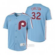 Camiseta Beisbol Nino Philadelphia Phillies Steve Carlton Cooperstown Collection Road Azul